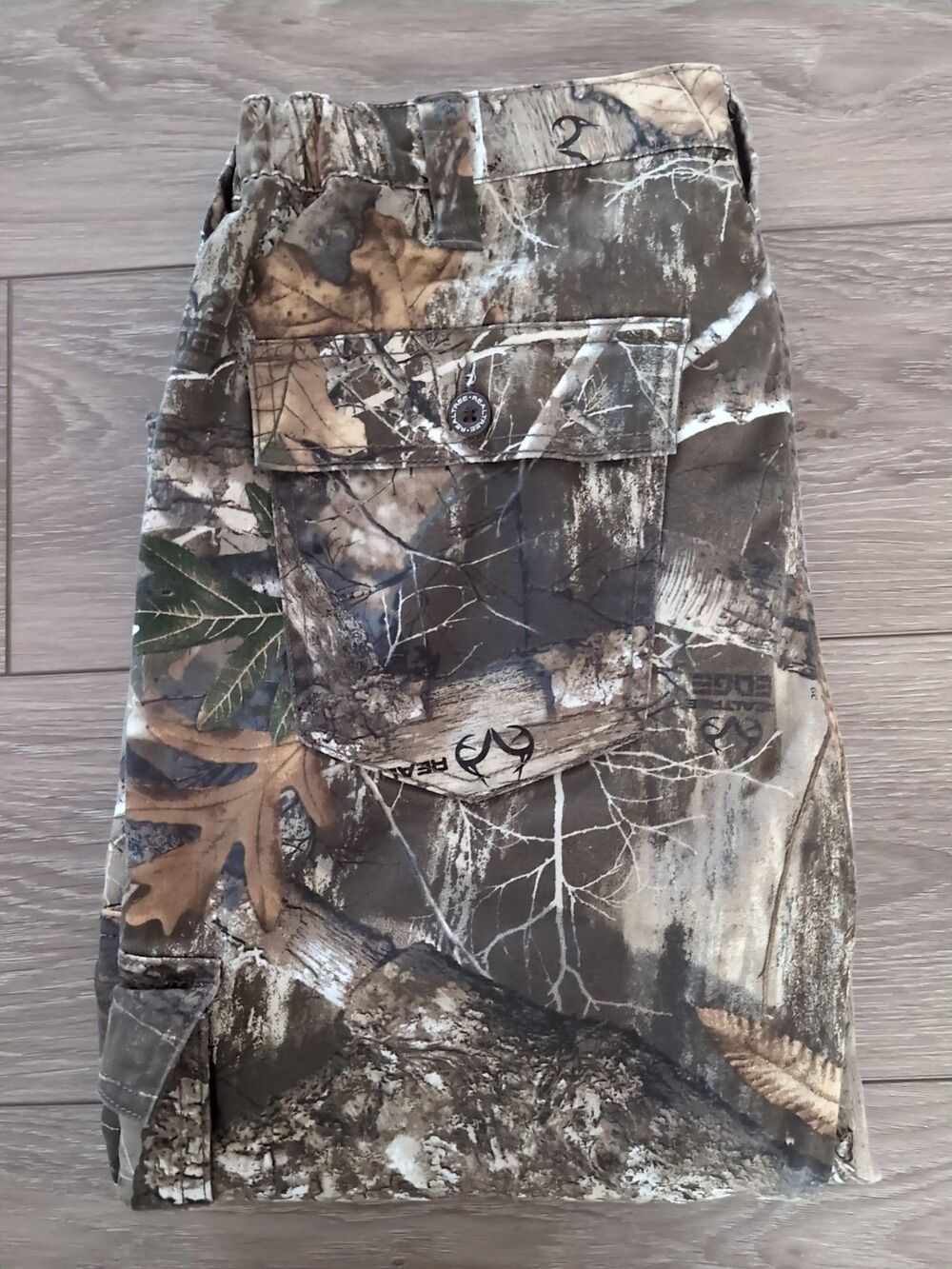 REAL TREE EDGE CAMO CARGO PANTS MEN'S SIZE 32-34X31 STRETCH WAIST SPRING GOBBLER